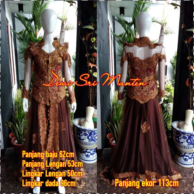 Kebaya manten coklat