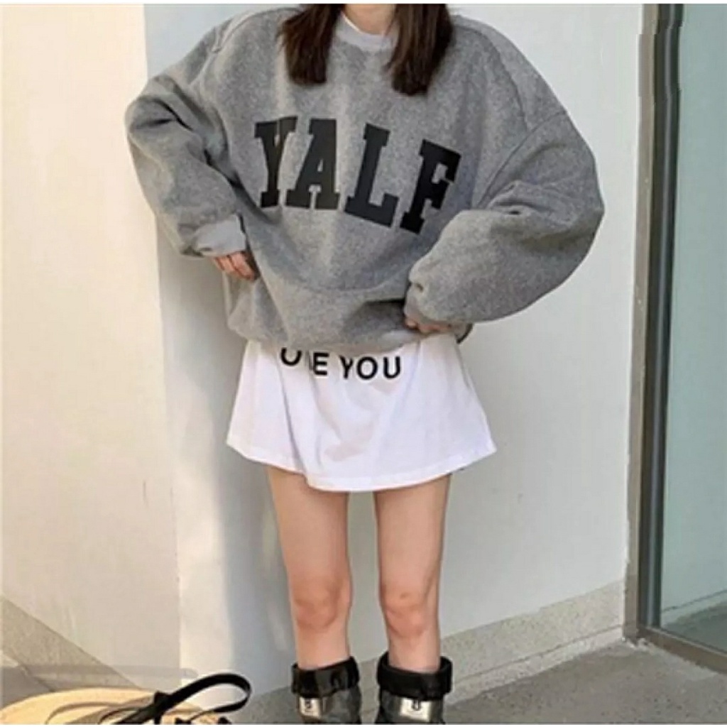 SWEATER OVERSIZE YALF CREWNECK SWEATSHIRT / SWEATER UNISEX