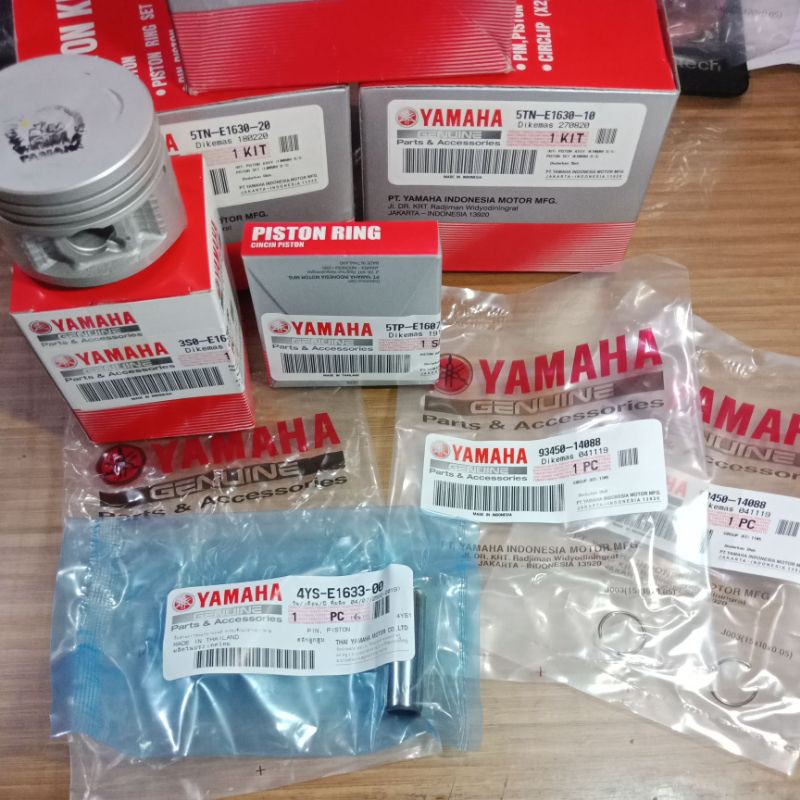 PISTON RING SEHER KIT 5TN JUPITER Z VEGA R NEW OS SIZE STANDAR 50 100 ORIGINAL ORI ASLI YAMAHA YGP-2