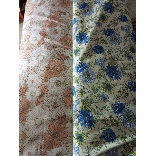 KAIN BAHAN KATUN JEPANG TOKAI SENKO MOTIF BUNGA BESAR