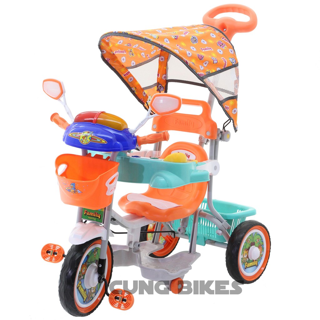  Sepeda  anak  roda tiga Family  type 7233 double  musik  