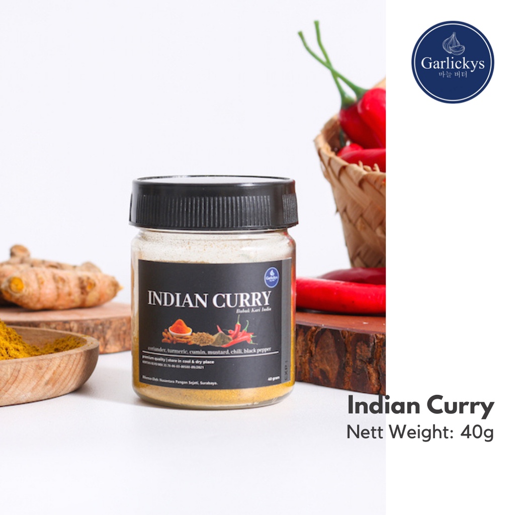 GARLICKYS Bumbu Dapur Bubuk Kare Kari India Merica Lada Ngohiong Halal Italian Herbs Indian Curry Powder Premium Quality Bumbu Dapur