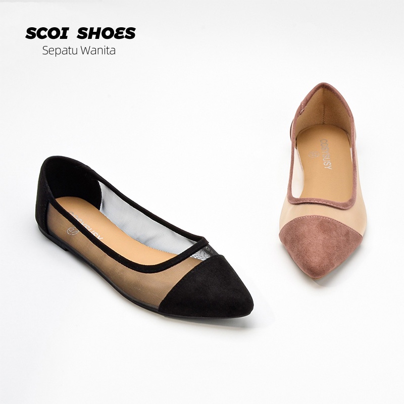 Sepatu Flat Wanita Bahan Breathable Dan Nyaman Sepatu Wanita Import Sol Non-Slip Yang Lembut