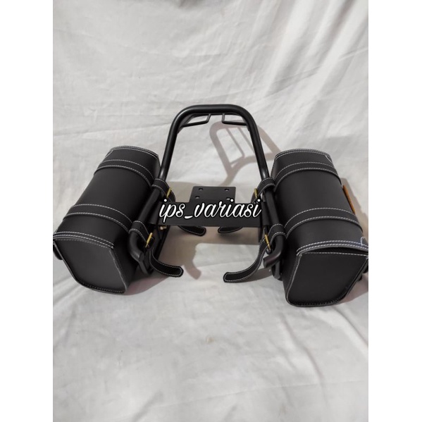 Back Rack Xsr 155 plus tas side bag kiri kanan