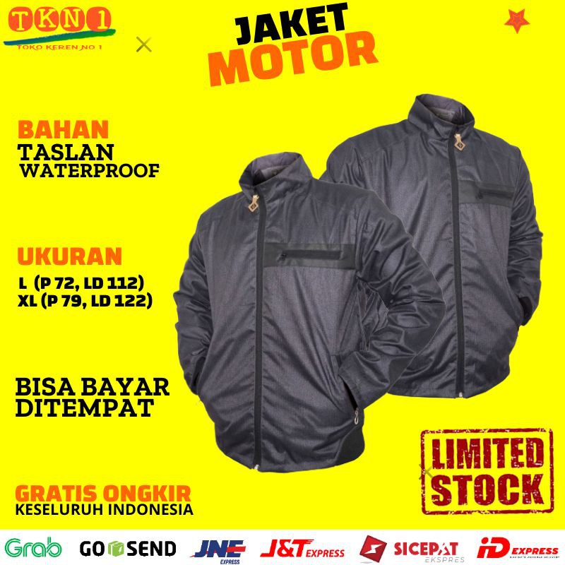Jaket Motor Pria Keren JUMBO BIG SIZE Terbaru Jacket Original Casual Touring Fashion Outdoor Taslan