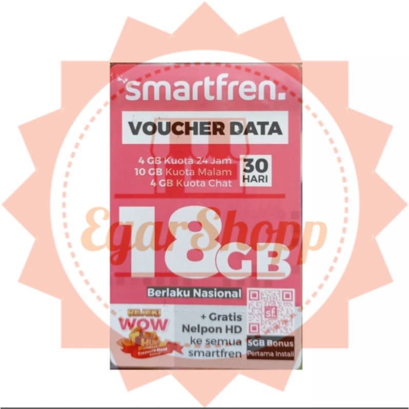 Voucher Smartfren 18Gb 30Hari