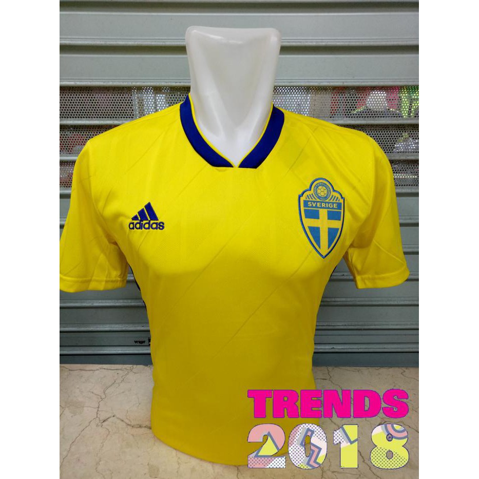 Jersey BOLA SWEDIA HOME PIALA DUNIA 2018 GRADE ORI