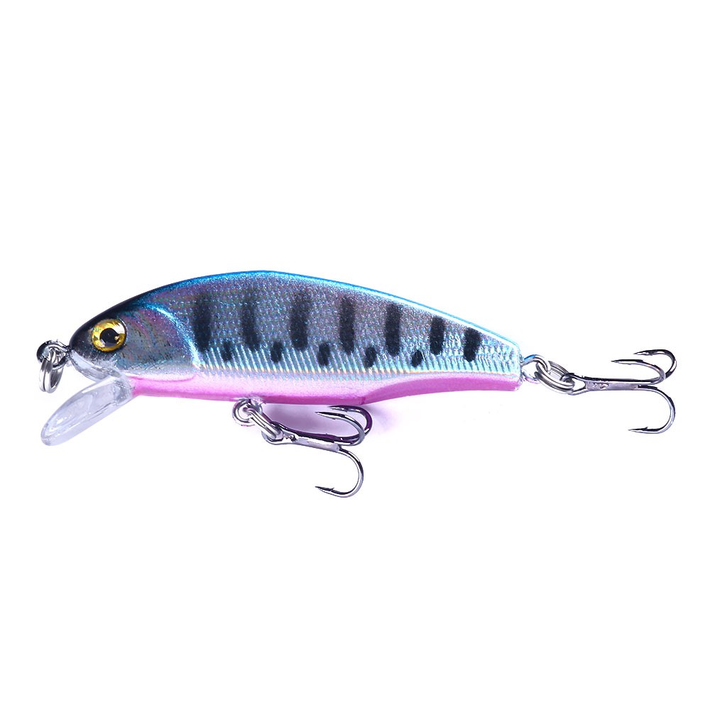 HENGJIA New GID 1Pcs Sinking Minnow Umpan Pancing 5cm/3.1g Swimbait Fishing Lure Ikan Bass Bait Kait 14#Hook Tackle