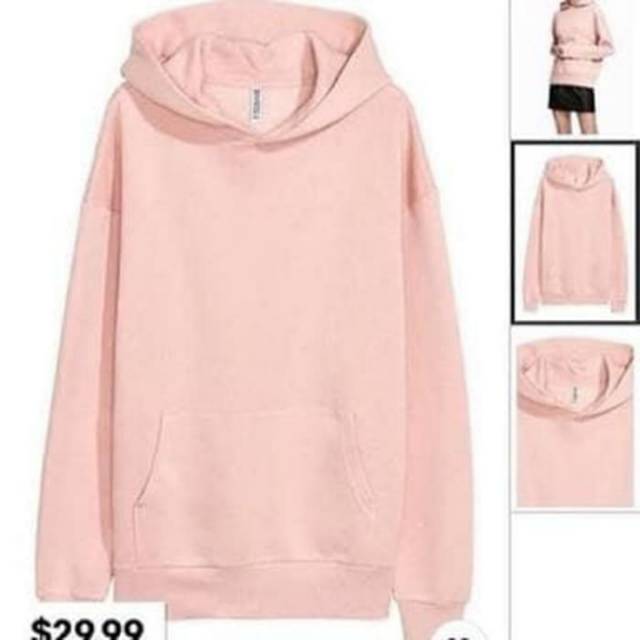 baby pink hoodie h&m