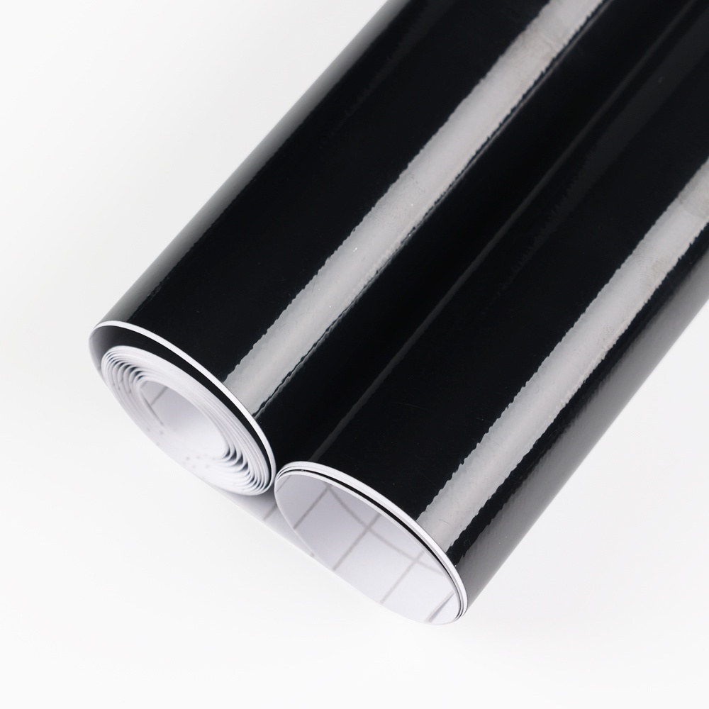 1 Pc Stiker Film Vinyl Anti Gores Tahan Air Viskositas Tinggi Warna Hitam Untuk Motor