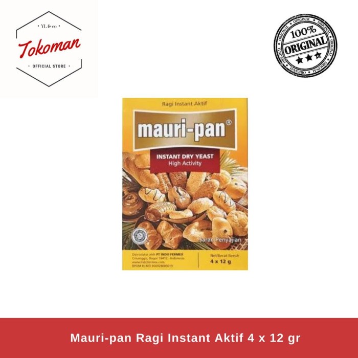 

Ht662D Mauri-Pan Ragi Instant Aktif 4 X 12 Gr / Mauripan Ht5H