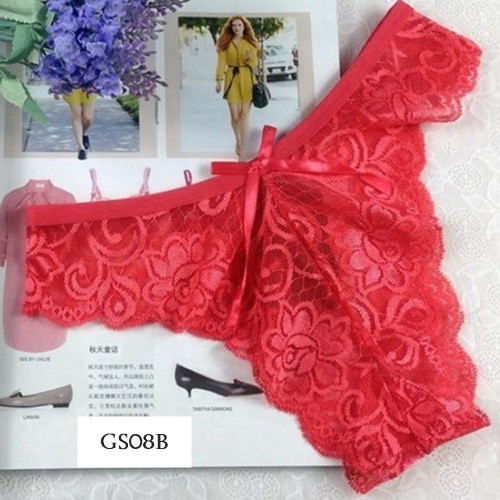 [TOKO TERPERCAYA] PAKAIAN DALAM WANITA G STRING LACE PREMIUM MERAH GS08B