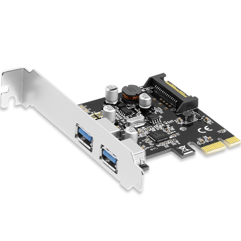 Btsg PCIE USB3.0 Expansion Card PCI Untuk Express Ke USB Adapter HUB 2port 5Gb Super