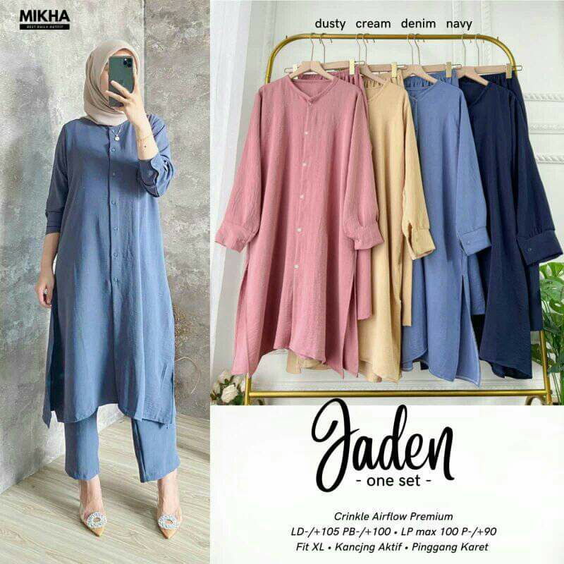 JADEN SET SETELAN BAJU WANITA POLOS