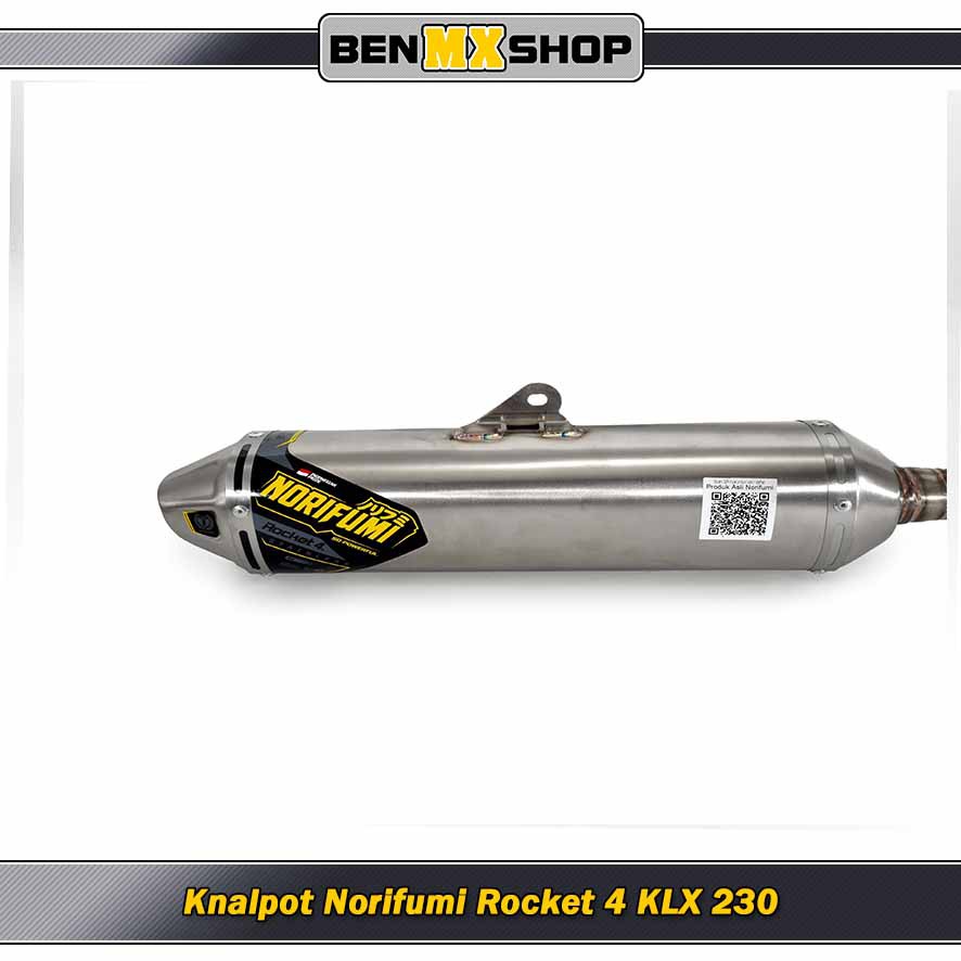 Knalpot Muffler Original Norifumi Rocket 4 KLX 230 Stainless