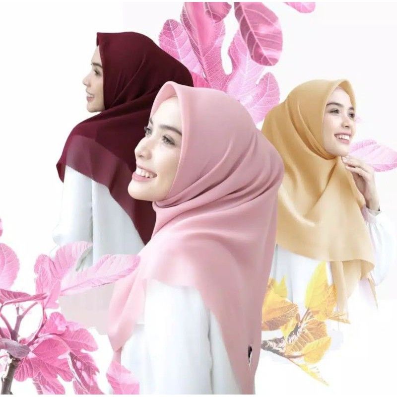 BELLA SQUARE SEGIEMPAT POLLYCOTTON HIJAB MURAH NYAMAN DIPAKAI