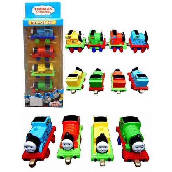 Promo  barang baru  4 Figure Thomas Friends Diecast Besi dengan Magnet Kereta 899-5
