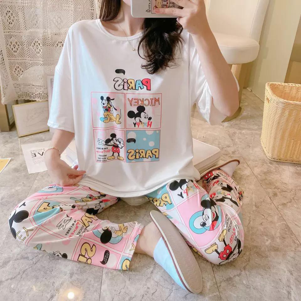 Baju Tidur Piyama Set/Piyama Wanita Import/Baju Piyama Celana Panjang/Woman Sleep Wear-H5-Miky