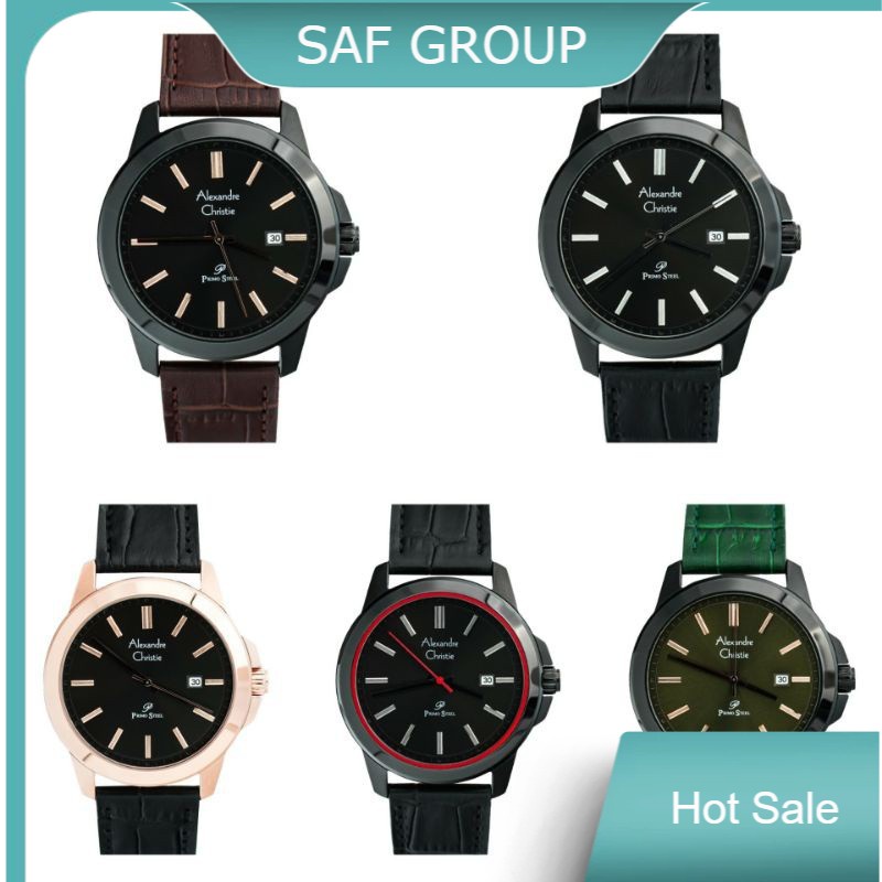 JAM TANGAN PRIA ALEXANDRE CHRISTIE AC 1017 / AC1017 LEATHER ORIGINAL by plp