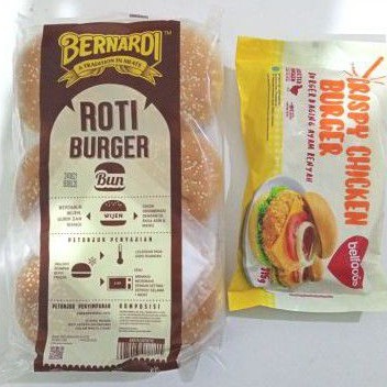 

Bernardi Roti Burger Wijen + Belfoods Chicken Burger ( Paket )