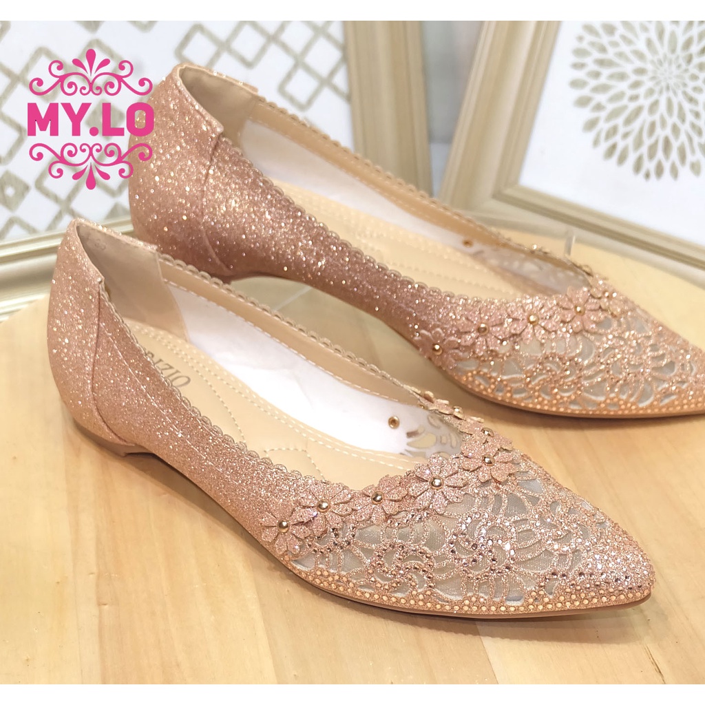 SEPATU PESTA WANITA WEDDING SHOES SENDAL WEDGES PEREMPUAN SANDAL NIKAH LAMARAN HANTARAN SESERAHAN SA