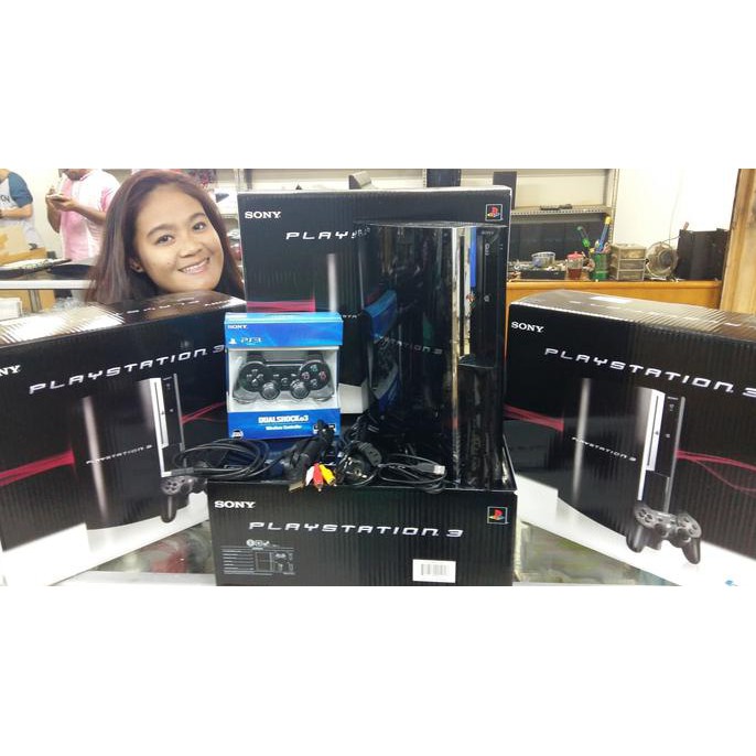 sony ps3 fat 250gb bonus stick wireless