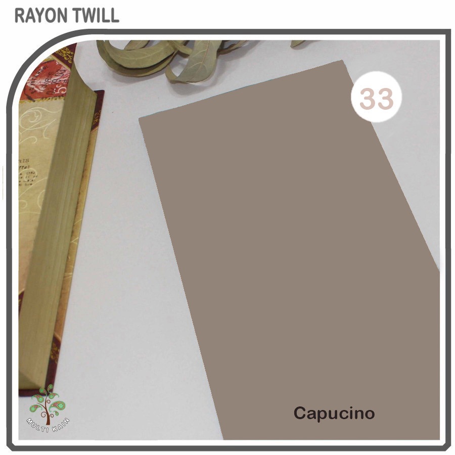 Multi kain rayon twill viscose sakura polos premium quality soft lembut tebal harga eceran-33 capucino