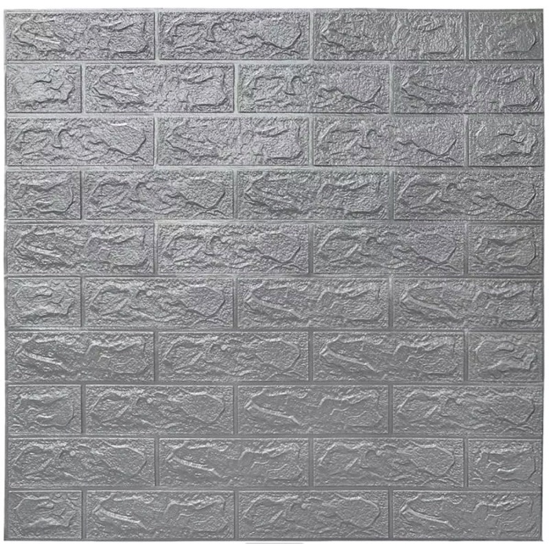 wallpaper 3D Foam / wallfoam dinding 3D Motif bata-abu2