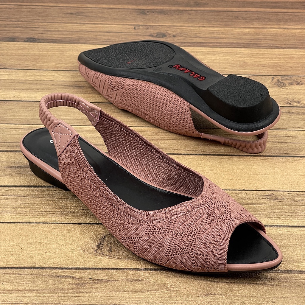 Sandal Wanita Slip On Mules Upper Rajut Import JD02 ~ CLARENZ0