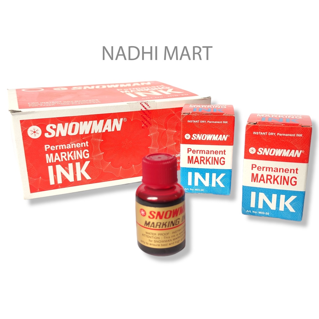 

SNOWMAN TINTA REFILL SPIDOL PERMANEN / TINTA SNOWMAN G12 MIG20 PERMANENT