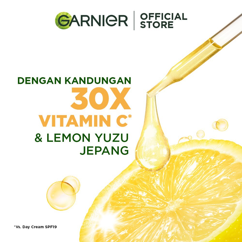 Garnier Bright Complete Vitamin C 30x Booster Serum Skin Care ( Cepat Cerahkan Noda Hitam )