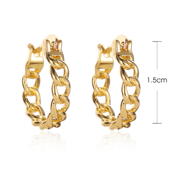 Anting-anting aksesoris fashion Anting geometris berongga sejuk dan sederhana