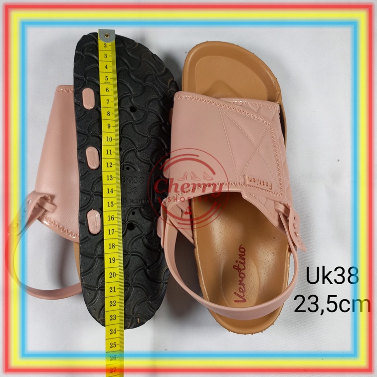 8038H2 Sandal Slop Cewek Verotino Sepatu Sandal Karet Wanita Slip On Tawana Kualitas Import