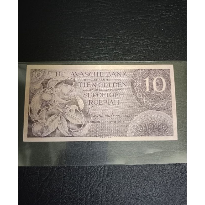 uang kuno federal 10 gulden ungu tahun 1946 au