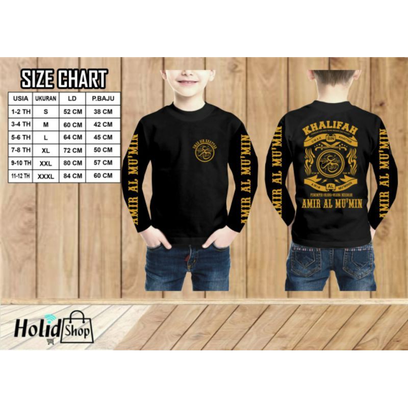 Kaos Anak Islami Amir Al Mukminin Baju Muslim Kids Distro Premium Laki Laki Perempuan