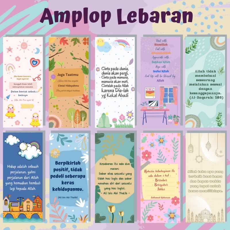 Amplop Lebaran Idul fitri Seri Quote Islam