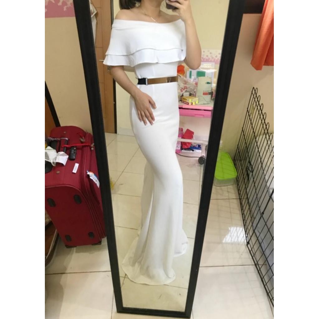 Jessicacollectionn 731/727L# long dress pesta mewah / baju scuba duyung / longdress fashion import / gaun pesta scuba +FREE BELT BESI