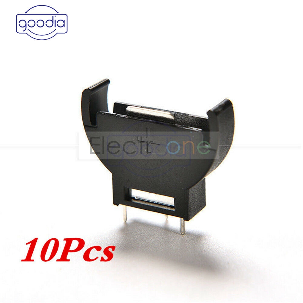 [IN STOCK/COD] 1/10Pcs CR2032 Cell Button Lithium Battery Holder Sockets Case Black Plastic