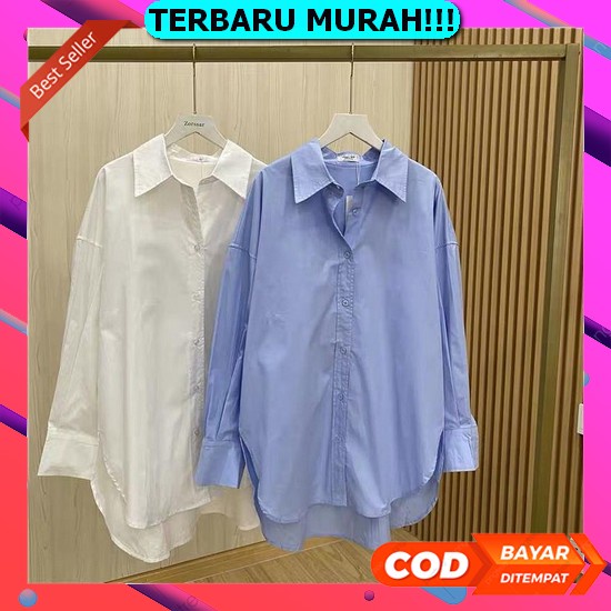 Kemeja Outer Kotak Flanel Wanita Kemeja Jenie Batwing Oversize Kotak Kotak Lengan Balon Crop Top Cas