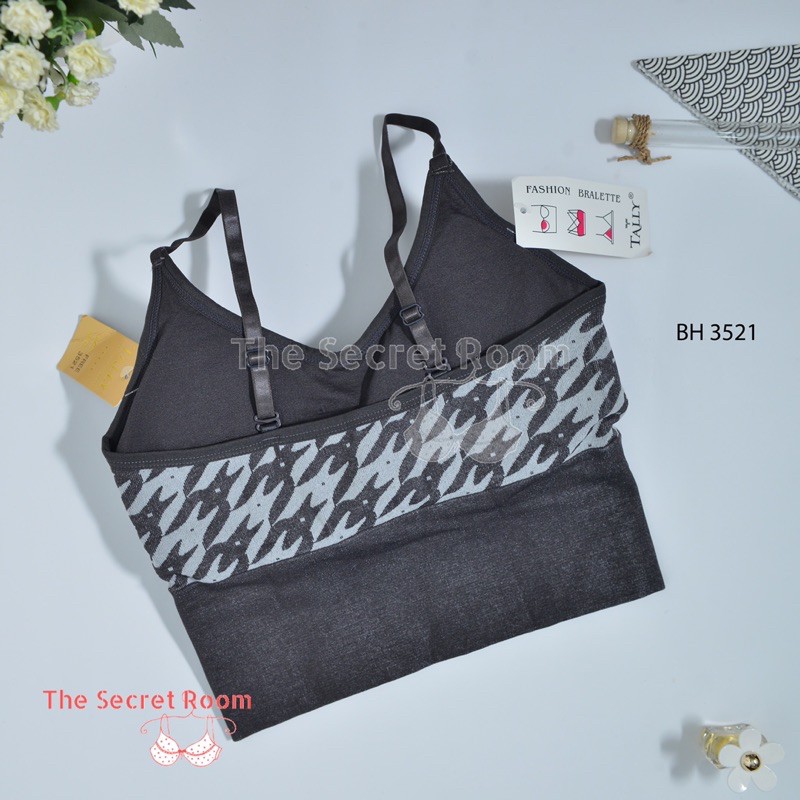 TALLY SPORT BRA BH KEMBEN BRALETTE 3521 I ADA BUSA I FREE SIZE I CUP B I BAHAN RAJUT EXTRA STRETCH-