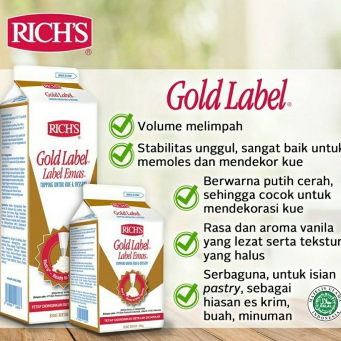 

Krim- Whipping Cream Rich Gold Label 907Gr -Krim.