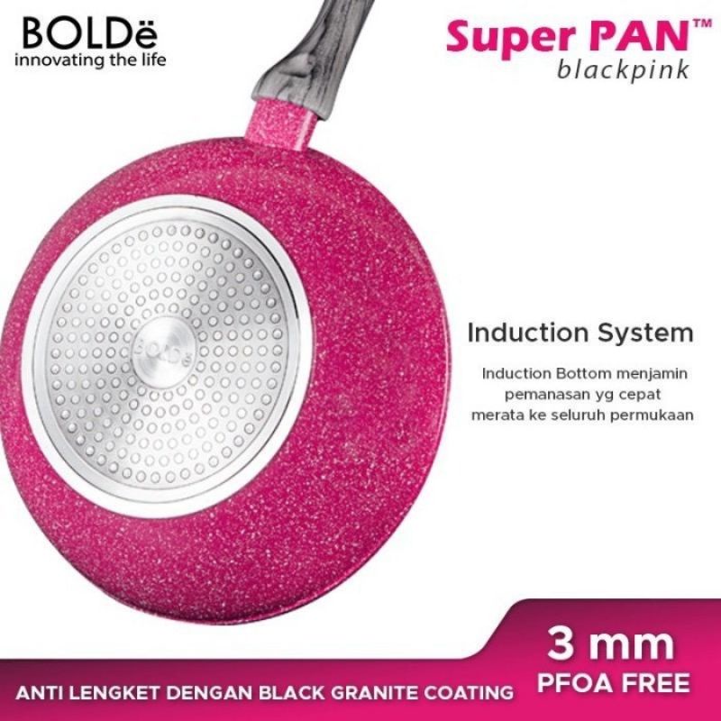 Bolde Super Pan Wok / Penggorengan 28cm Anti Lengket Granite Coating