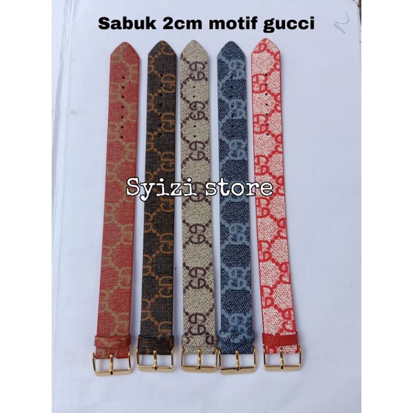 Gelang sabuk kulit 2cm/ gelang sabuk kulit motif dan polos/ gelang gesper kulit