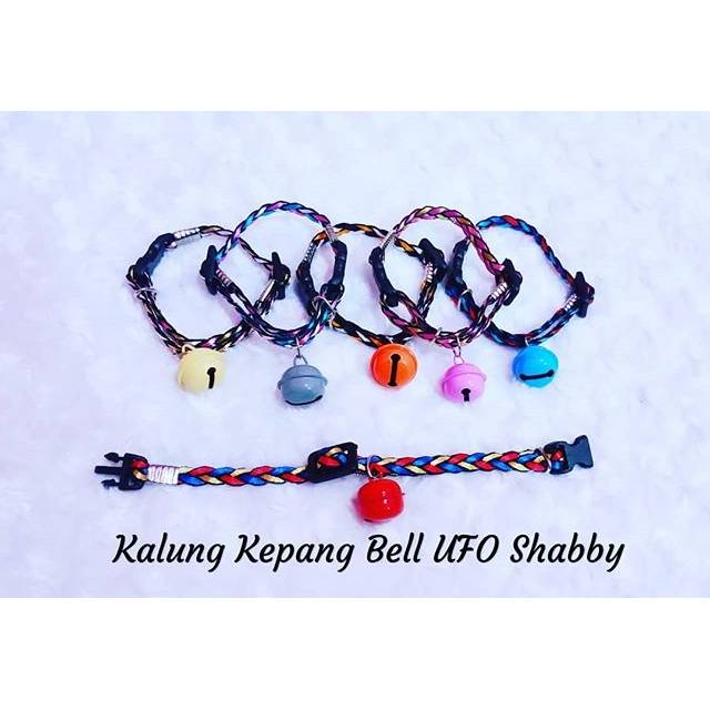 Kalung Kepang kucing lonceng UFO Shabby