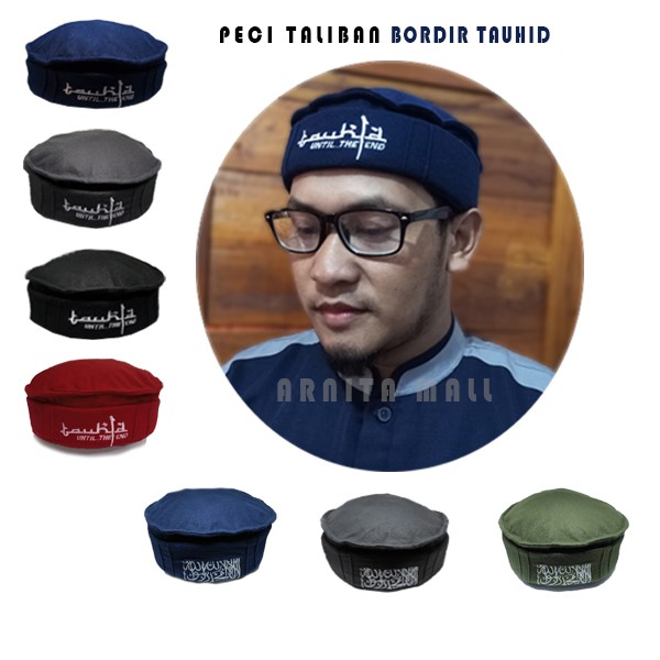 Peci pakol bordir Peci taliban bordir Peci Pakol Afganistan Peci taliban bordir tauhid
