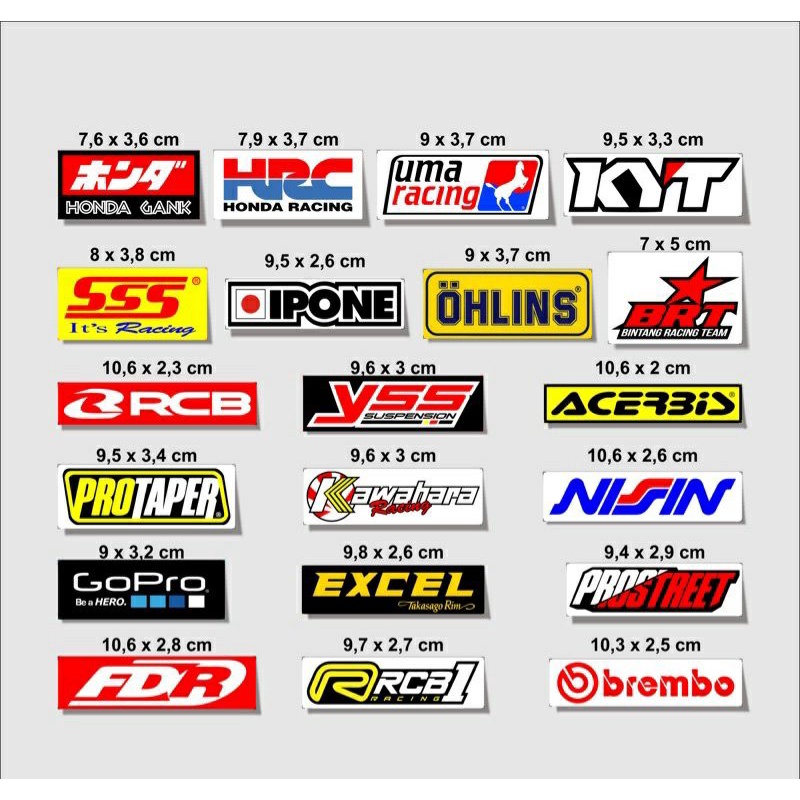 Stiker Sticker Brand  Racing Hell Racing  Uma Helm Motor