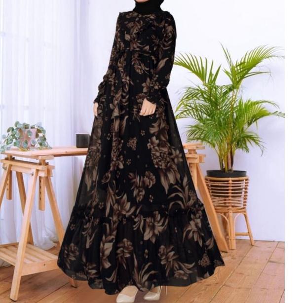 IDOLA GAMIS-GAMIS REMPEL DADA-GAMIS MOTIF-GAMIS CERUTY BABYDOLL PREMIUM-PAKAI WANITA-GAMIS MOTIF KEM