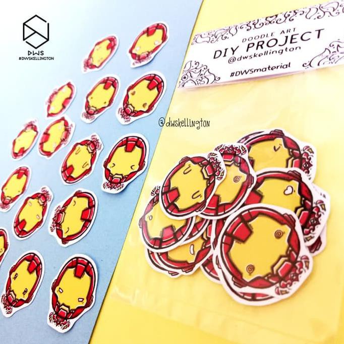 

New Diy Doodle Iron Man Jumbo Craft Handmade Hiasan Bahan Scrapbook Dijamin Ori