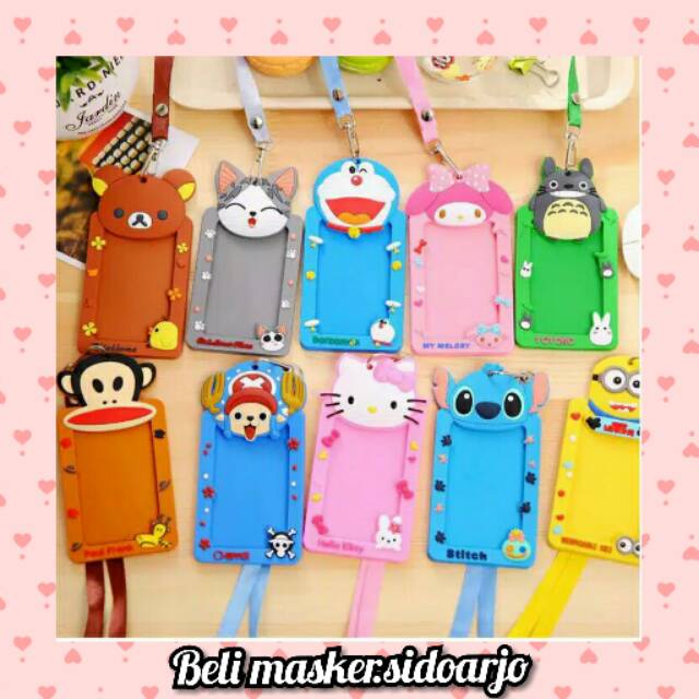 

[free random gift] Name Tag Karakter Name Tag Motif ID Card Holder