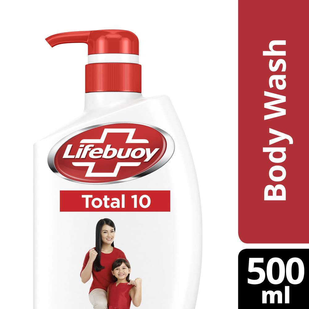 Lifebuoy Sabun Mandi Cair Total 10 500 Ml -Sabun Antibakteri, Sabun